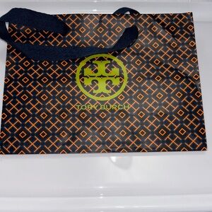 Tory Burch Geometric Black and Orange Tote gift bag
